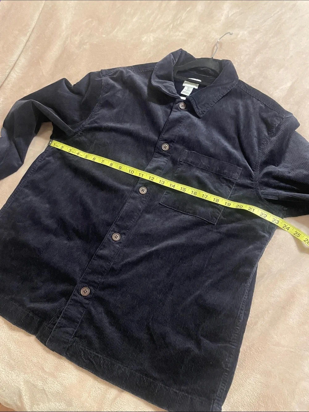 H&M Men's Black Corduroy Shirt Jacket new with tags nwt size L